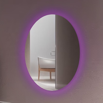 엠비언트 LED 거울 - 타원형